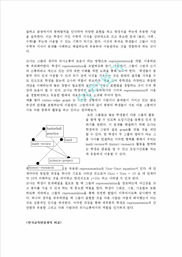 수학학습 방법 및 한국 교육과의 비교   (4 )